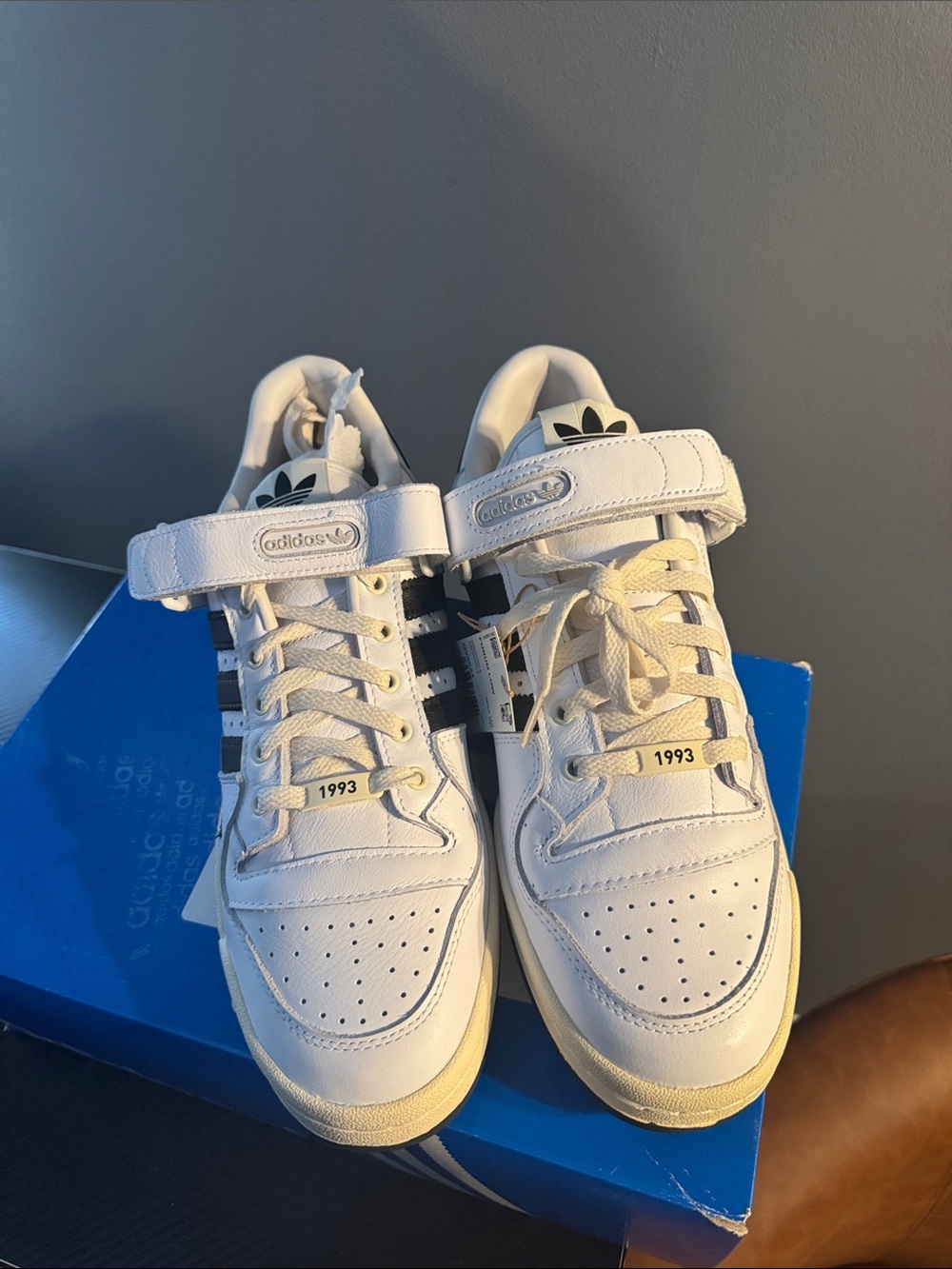 adidas Forum Low White & Black Low-Top Court Sneakers - Picture 2 of 6